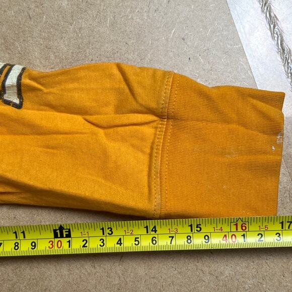 Harley Davidson Women T-Shirt Long Sleeve Yellow Moto Biker Scoop Neck Size M - Picture 7 of 7